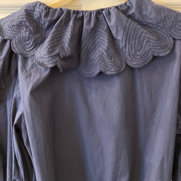 Sea NY Women’s Heidi Wrap Top, Navy color, sample size 4/S - Picture 9 of 11